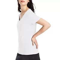 Hanes Womens V Neck Short Sleeve Active T-Shirt