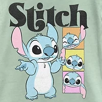 Disney Little & Big Kid Girls Crew Neck Short Sleeve Regular Fit Lilo Stitch Graphic T-Shirt