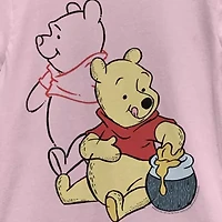 Little & Big Kid Girls Crew Neck Short Sleeve Slim Fit Winnie The Pooh Graphic T-Shirt