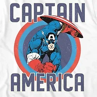 Disney Collection Little & Big Kid Boys Crew Neck Short Sleeve Regular Fit Avengers Captain America Marvel Graphic T-Shirt