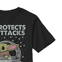 Little & Big Kid Boys Crew Neck Short Sleeve Slim Fit Star Wars Graphic T-Shirt