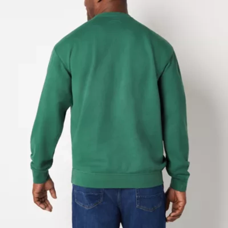 Arizona Mens Crew Neck Long Sleeve Big and Tall Sweatshirt