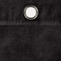 Eclipse Luxury Cotton Velvet Grommet Top Energy Saving 100% Blackout Single Curtain Panel
