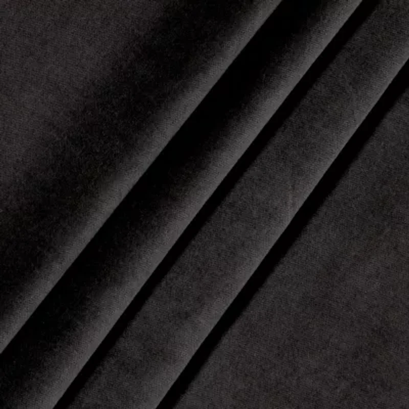 Eclipse Luxury Cotton Velvet Rod Pocket Back Tab Energy Saving 100% Blackout Single Curtain Panel