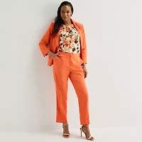 Black Label by Evan-Picone Linen Womens Classic Fit Straight Suit Pant