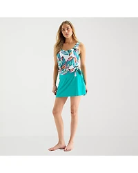 Sonnet Shores Womens Leaf Tankini Swimsuit Top