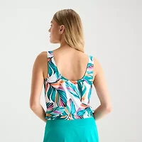 Sonnet Shores Womens Leaf Tankini Swimsuit Top