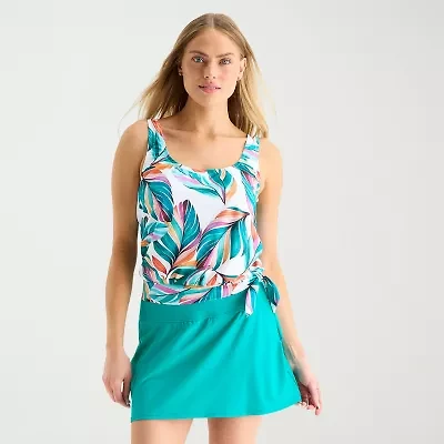 Sonnet Shores Womens Leaf Tankini Swimsuit Top