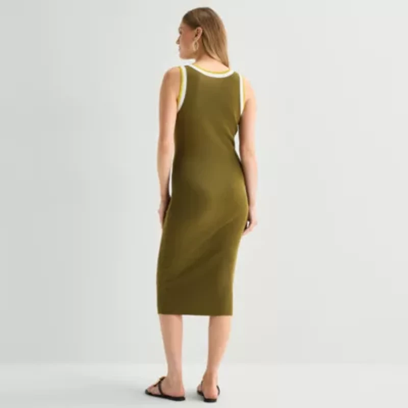 Worthington Womens Sleeveless Tank Dress