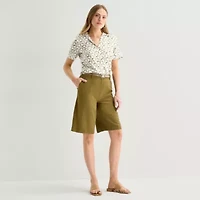 Worthington Womens 12" High Rise Bermuda Short