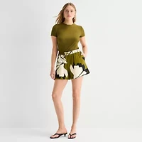 Worthington Womens Crew Neck Short Sleeve T-Shirt