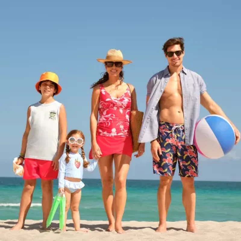 Liz Claiborne Womens Floral Tankini Swimsuit Top