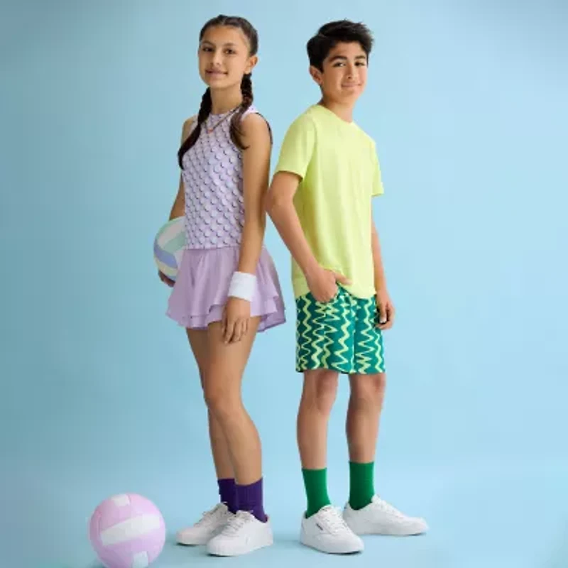 Xersion Performance Little & Big Kid Girls Crew Neck Sleeveless Active Tank Top