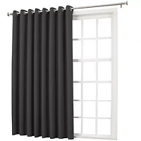 Sun Zero Emory 100"W X 84"L Energy Saving Light-Filtering Grommet Top Single Patio Door Curtain