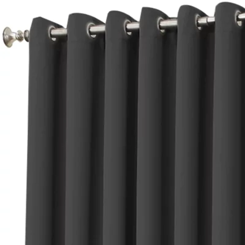 Sun Zero Emory 100"W X 84"L Energy Saving Light-Filtering Grommet Top Single Patio Door Curtain