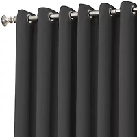 Sun Zero Emory 100"W X 84"L Energy Saving Light-Filtering Grommet Top Single Patio Door Curtain