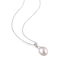 Pink Cultured Freshwater Rice Pearl Button Earrings & Pendant Necklace 2-pc. Set