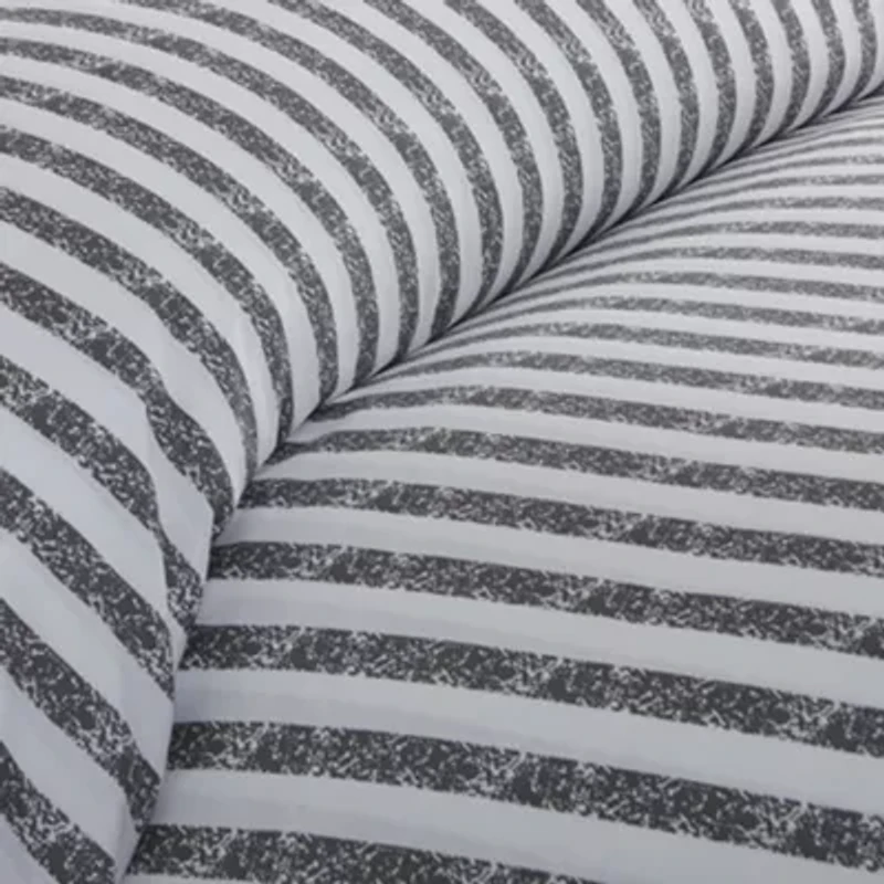 Casual Comfort Premium Ultra Soft Puffed Rugged Stripes Duvet Cover Set