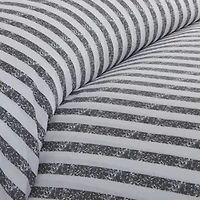 Casual Comfort Premium Ultra Soft Puffed Rugged Stripes Duvet Cover Set