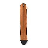 Journee Collection Womens Celesst Stacked Heel Riding Boots