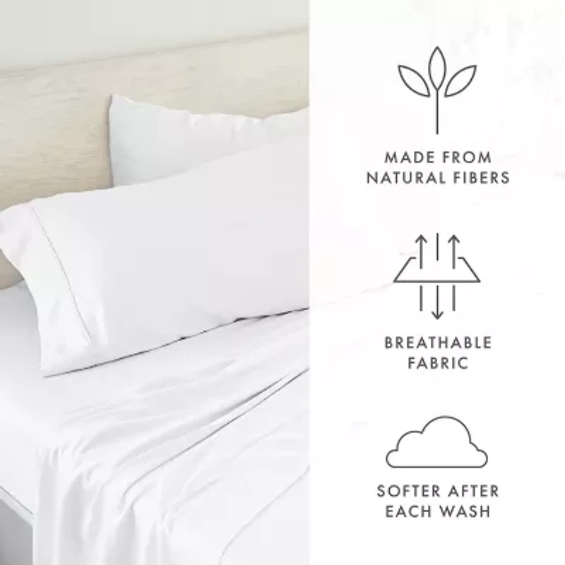 Casual Comfort Linen Rayon From Bamboo Deep Pocket Sheet Set