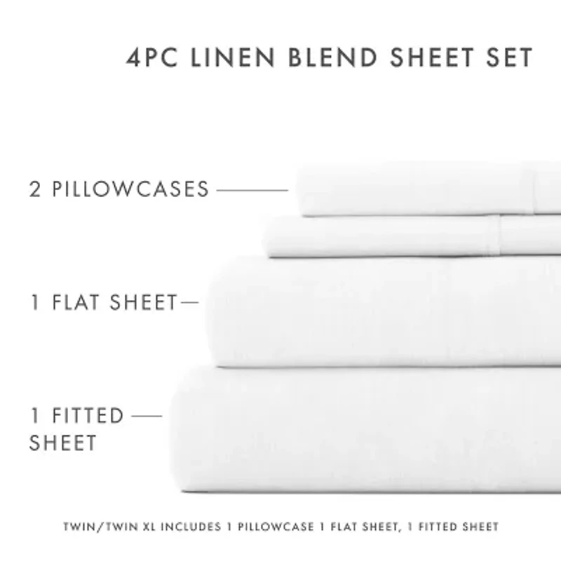 Casual Comfort Linen Rayon From Bamboo Deep Pocket Sheet Set