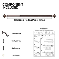Deco Window Hexagon 3/4 IN Adjustable Curtain Rod