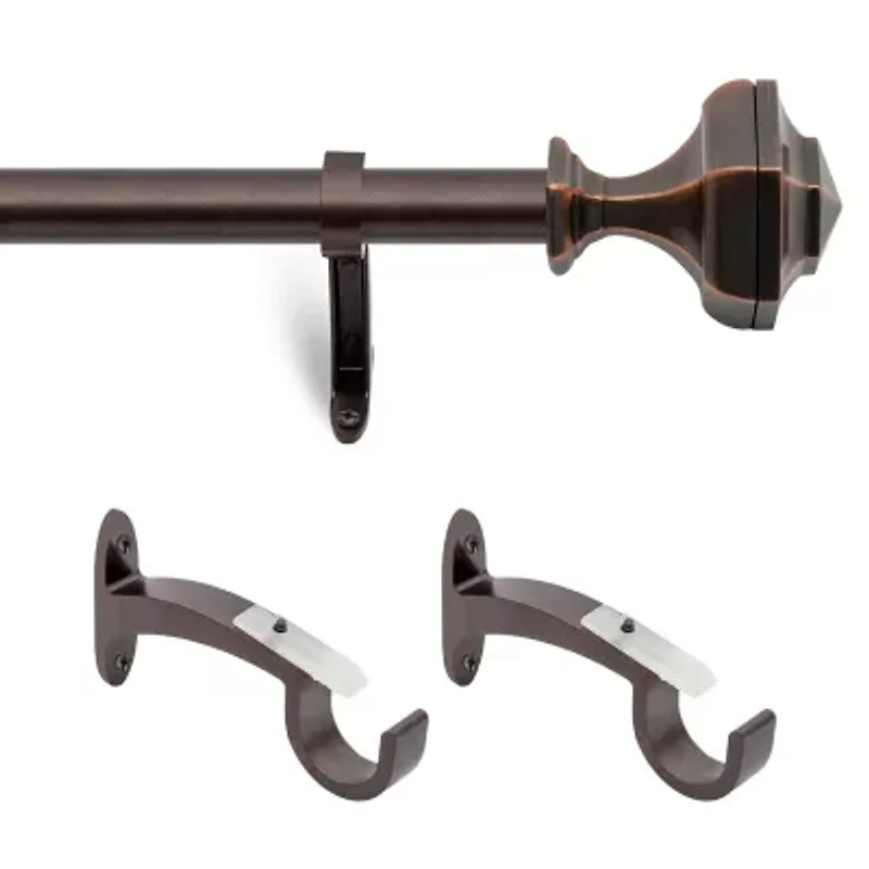 Deco Window Hexagon 3/4 IN Adjustable Curtain Rod