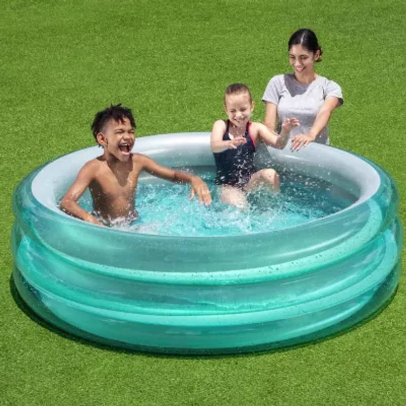 H2ogo! Big Metallic 3-Ring Inflatable Play Pool Inflatable Pool