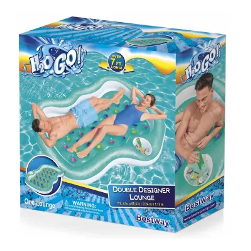 H2ogo! Double Designer Pool Lounge Inflatable Pool