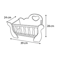 Lissi Wooden Babydoll Cradle Baby Play