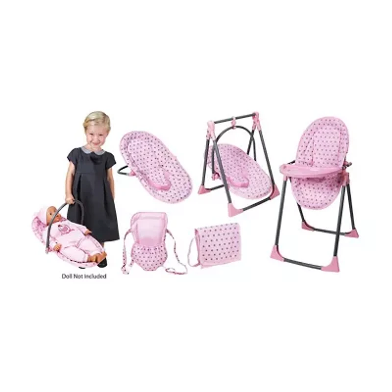 Lissi Baby Doll 6-In-1 Convertible Highchair Play Set Baby Play