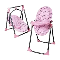 Lissi Baby Doll 6-In-1 Convertible Highchair Play Set Baby Play