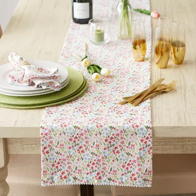 Design Imports Sweet Flowers Table Runner