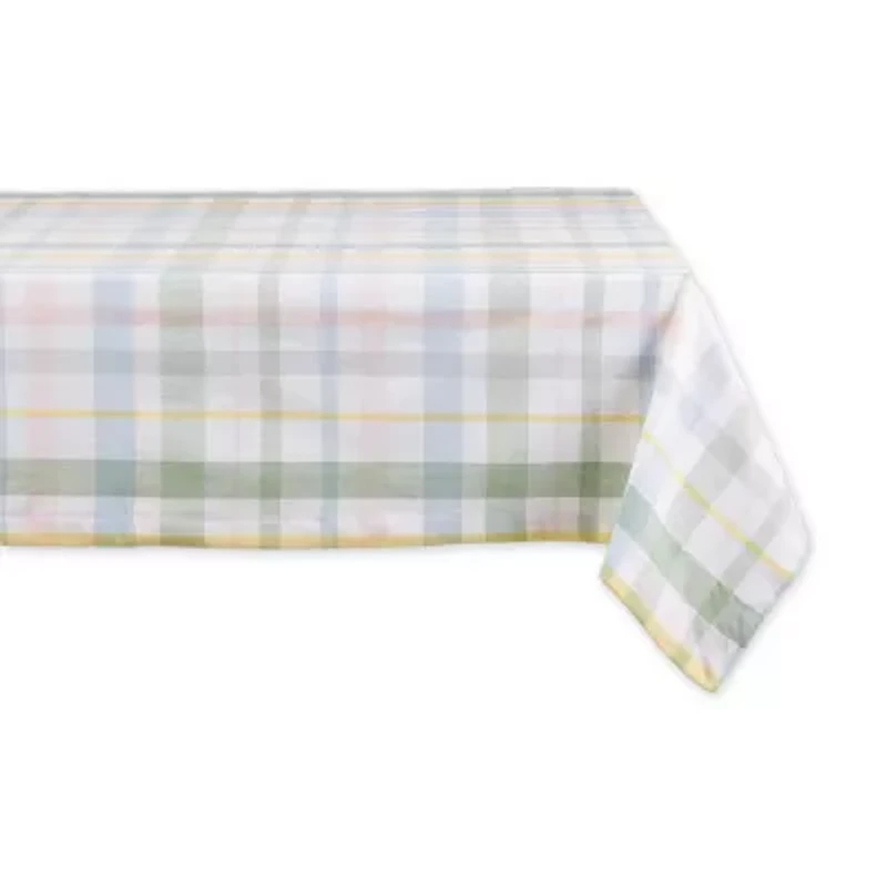 Design Imports Sweet Spring Plaid Tablecloth