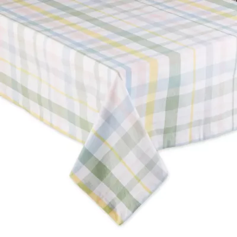 Design Imports Sweet Spring Plaid Tablecloth