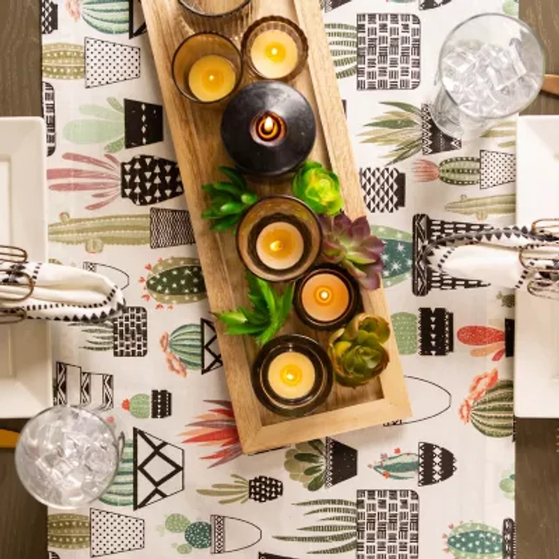 Design Imports Urban Oasis Cactus Table Runner
