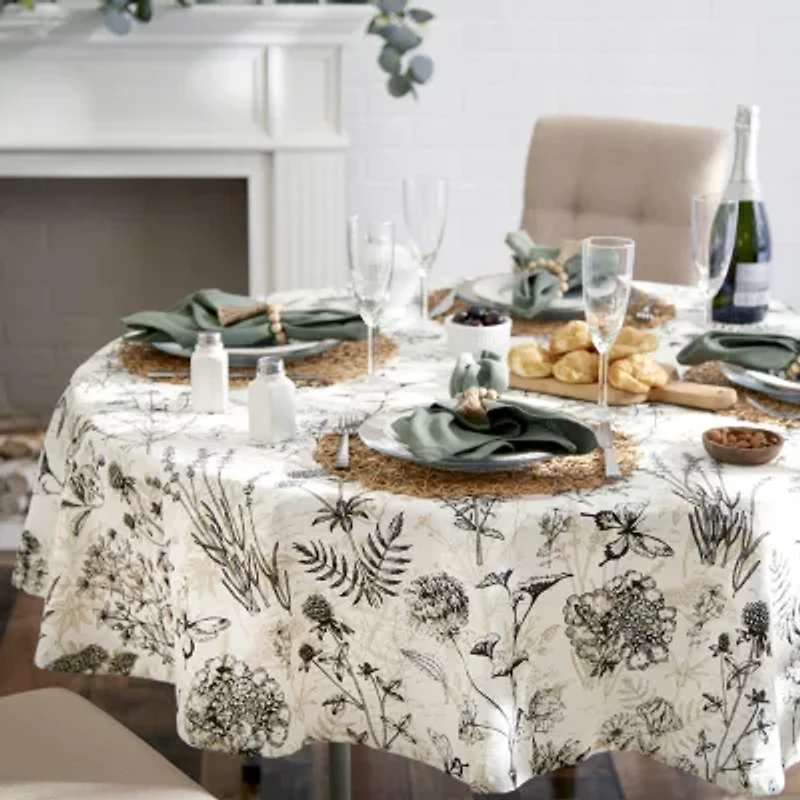 Design Imports Botanical Tablecloth