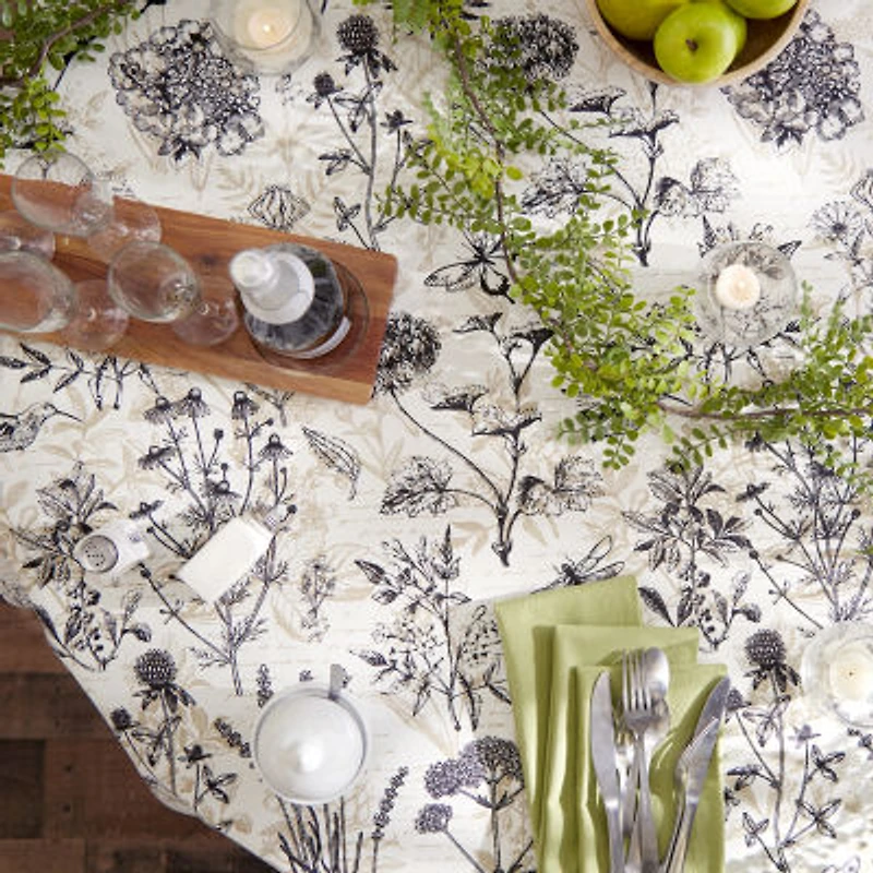 Design Imports Botanical Tablecloth