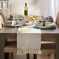 Design Imports Gray Diamond Table Runner