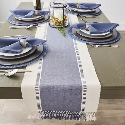 Design Imports Dobby Stripe Table Runner