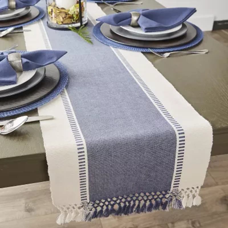 Design Imports Dobby Stripe Table Runner