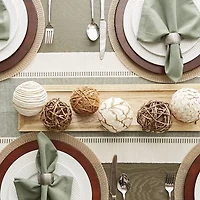 Design Imports Dobby Stripe Table Runner