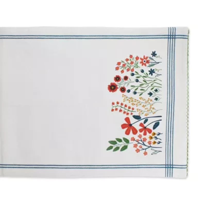 Design Imports Flower Garden Embellished Table Runner
