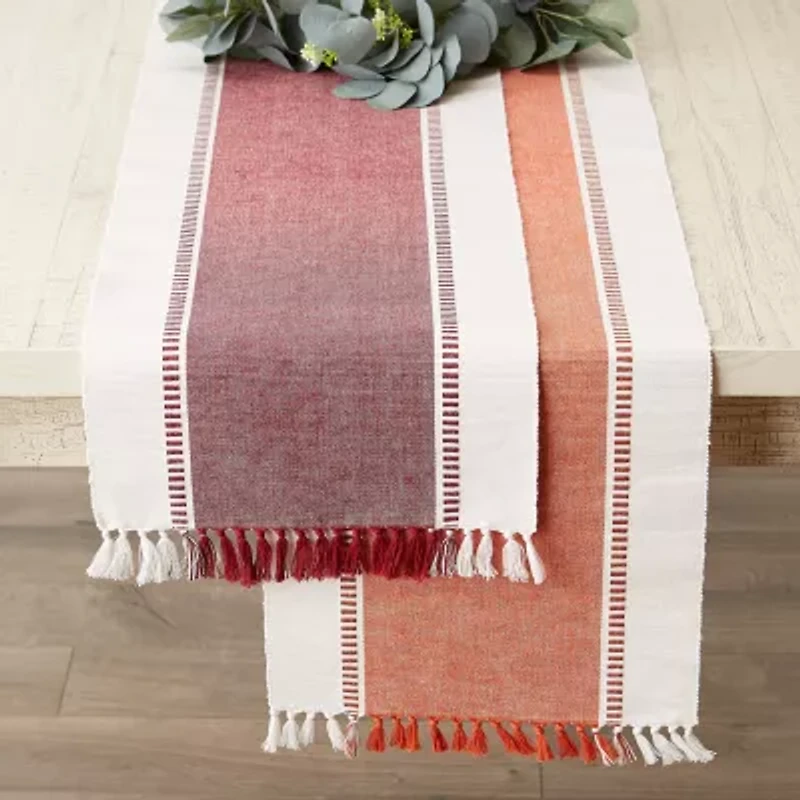Design Imports Dobby Stripe Table Runner