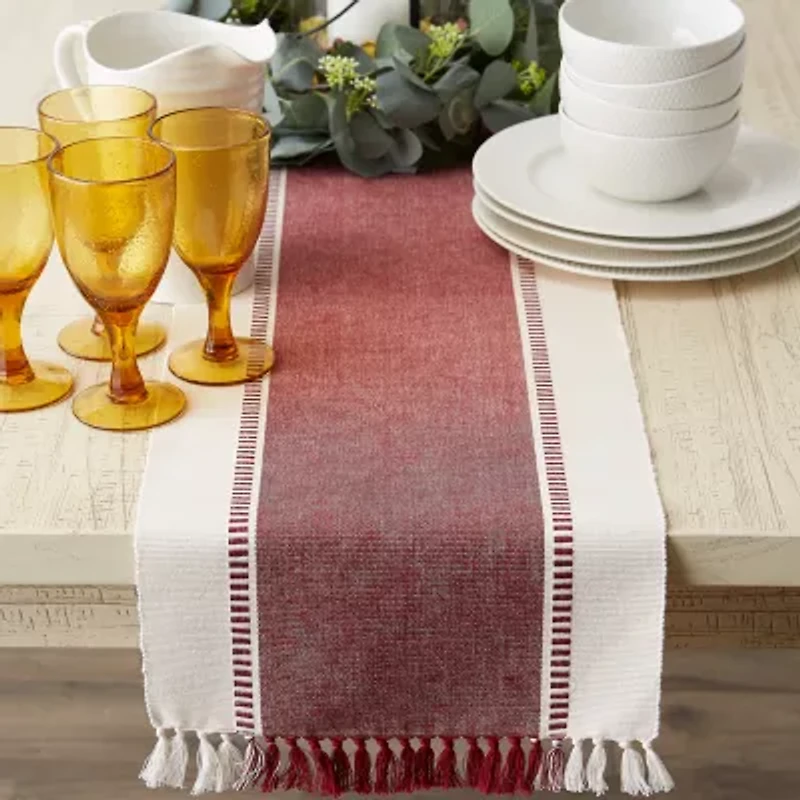 Design Imports Dobby Stripe Table Runner