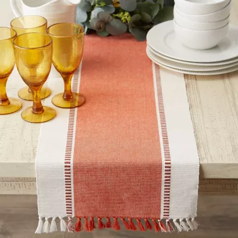 Design Imports Dobby Stripe Table Runner