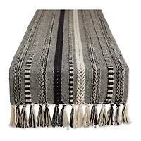 Design Imports Farmhouse Braided Stripe Table Runner