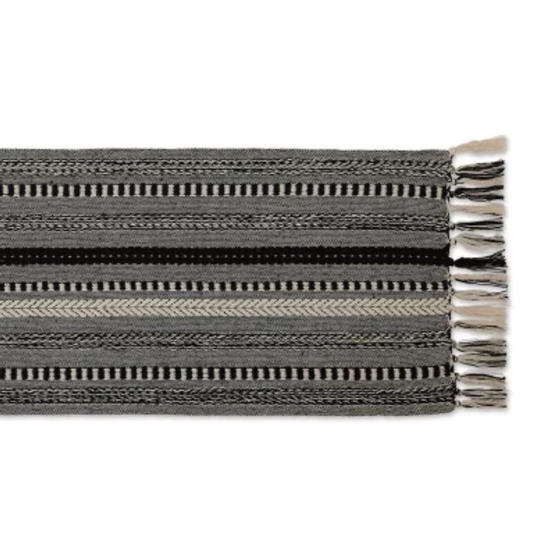 Design Imports Farmhouse Braided Stripe Table Runner