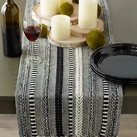 Design Imports Farmhouse Braided Stripe Table Runner